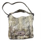 Coach Bags | Coach Kristin Python Snake Print Embossed Leather Hobo Shoulder Bag Purse 15361 | Color: Black/Tan | Size: Os