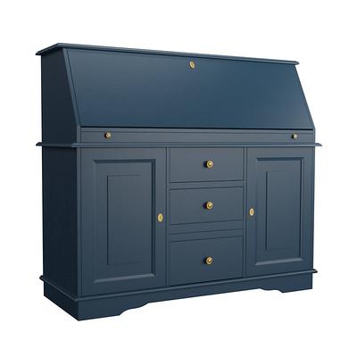 Casa Florentina San Marino Secretary Desk - Saturated Slate Blue - Ballard Designs