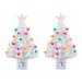 Mr. Christmas 6.5 White Nostalgic Ceramic Tree Nightlights - Set of 2