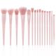 Makeup Brushes, Dpolla 15Pcs Complete Synthetic Makeup Brush Set with Professional Foundation Brushes Powder Concealers Eye shadows Blush Makeup Brush for Perfect Makeup (Pink)