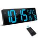 XREXS Digital Wall Clock, 16.5 Inch Large Digital Clock, Remote Control Alarm Clock, Count Up & Down Timer, Adjustable Brightness Wall Clock with Day/Date/Temperature