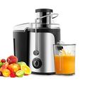 OFCASA Centrifugal Juicer, 600W Juicer Machine for Whole Fruit and Vegetables,70MM Wide Mouth Juicer Extractor 2 Speed Settings, Stainless Steel Juicer Maker Easy to Use & Clean, BPA-Free, Silver