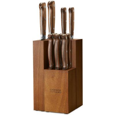 Chicago Cutlery Racine 12 Pc Block Set High Carbon Stainless Steel in Black/Brown/Gray | Wayfair 1146032