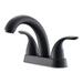 Felixbath Centerset 4 inch Bathroom Faucet w/ Water Supply Lines, 2-Handle Bathroom Sink Faucet in Black | 5.9 H x 4 W x 4.33 D in | Wayfair