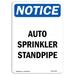 SignMission Osha Notice Auto Sprinkler Standpipe Sign Aluminum/Plastic in Black/Blue/Gray | 24 H x 18 W x 0.1 D in | Wayfair OS-NS-A-1824-V-10260