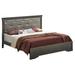 Glory Furniture Paignton King Tufted Low Profile Standard Bed Wood & /Upholstered/Faux leather in Gray/Black | 53 H x 81 W x 85 D in | Wayfair