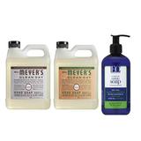 Mrs. Meyers Clean Day Liquid Hand Soap Refill 1 Pack Lavender 1 Pack Geranium 33 OZ each include 1 12 OZ Bottle of Hand Soap Peppermint & Tea Tree