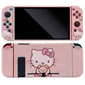Sanurgente-Étui souple en TPU pour manette de console de jeu Nintendo Switch Anime Hello Kitty