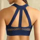 Soutien-gorge de sport rembourré en maille pour femme haut amissié sans couture respirant dos