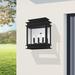 Alcott Hill® Cortana 3 Light Outdoor Wall Lantern Brass/Glass/Metal in Black | 15.25 H x 12.5 W x 5.75 D in | Wayfair