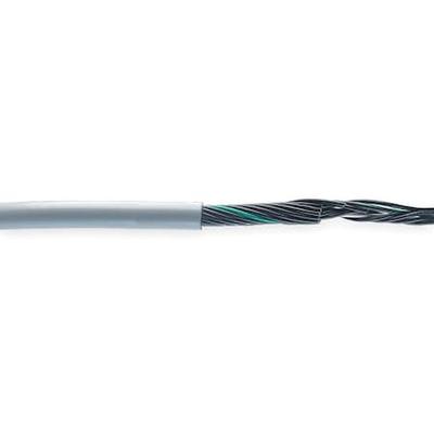 CHAINFLEX CF130US-07-04-100 Control Cable, 18 AWG, 4 C, Gray, PVC, 600 V, 100 ft
