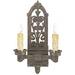 Arte De Mexico Thibaut 2-Light Candle Wall Light Metal in Brown | 15 H x 9 W x 4 D in | Wayfair ADA146-3