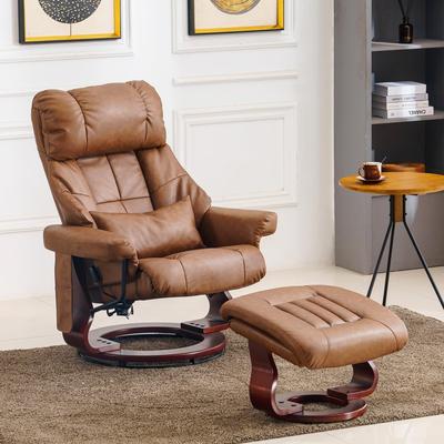 MCombo Recliner Chair with Ottoman Vibration Massag Faux Leather 9068