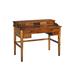 MacKenzie-Dow English Pub Campaign 9 Drawer Writing Desk Wood in Brown | 34.25 H x 42 W x 22 D in | Wayfair 1-7011_Natural