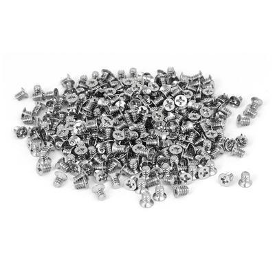 300pcs Flat Phillips Head Hard Drive Screw 6#-32 for 3.5" HDD Computer PC Case - Silver Tone