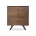 Corrigan Studio® Auster 3 - Drawer Nightstand in Walnut Wood in Brown | 30 H x 23.5 W x 16 D in | Wayfair E91AA8316C6F4210A0F8A73D6453864D