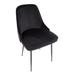 Everly Quinn Stanca Velvet Side Chair Upholstered/Velvet in Black | 34 H x 20 W x 20 D in | Wayfair B21F06DE52FC4FA4856B8DC8E189C235