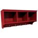 Sawdust City Locker Shelf Wood/Metal in Red | 16.25 H x 36 W x 11.75 D in | Wayfair LS9-red