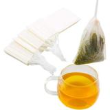 Tea Filter bags safe and natural material disposable tea infuser empty tea bag with drawstring for loose leaf tea set of 100ï¼ˆ3.15 x 3.94 inch ï¼‰ (White)