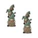 Trinx Diamon 2 Piece Resin Triple Gnome Stack Set Resin in Blue/Brown | 11 H x 4.25 W x 5.25 D in | Wayfair 98801B7FD76E4C259B91BA91A77CFFA0