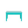 Winston Porter Ietta Outdoor Square HDPE Coffee Table Plastic in Blue | 17 H x 32 W x 32 D in | Wayfair 35D4A91A1449417CADDFAB58060595D0