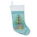 The Holiday Aisle® Christmas Stocking Polyester in Blue/Green | 18 H x 13.5 W in | Wayfair 3B73D439769B4BEBB5874E2E25F05052