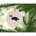 The Holiday Aisle® Border Collie Merry Christmas Hanging Figurine Ornament Ceramic/Porcelain in Black/Brown/Pink | 2.8 H x 2.8 W x 0.15 D in | Wayfair