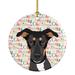 The Holiday Aisle® Rottweiler 6 Hanging Figurine Ornament Ceramic/Porcelain in Black/Brown/Red | 2.8 H x 2.8 W x 0.15 D in | Wayfair