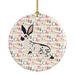 The Holiday Aisle® English Spot Rabbit Hanging Figurine Ornament Ceramic/Porcelain in Black/Brown/Red | 2.8 H x 2.8 W x 0.15 D in | Wayfair