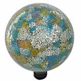 Arlmont & Co. Krystalia Mosaic Gazing Ball Glass | 11.5 H x 10 W x 10 D in | Wayfair DDE873384E0F4F069A1DC56DEFB61F50