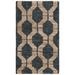 White 120 x 96 x 0.4 in Area Rug - Latitude Run® Rectangle Geometric Handmade Flatweave Area Rug in Charcoal/Beige & Sisal | Wayfair