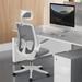 Inbox Zero Kymara Ergonomic Mesh Task Chair, Adjustable High Back Swivel Office Seat Upholstered/Mesh in Gray | 46.5 H x 24 W x 22 D in | Wayfair