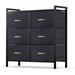 Latitude Run® 6 Drawer Storage Chest Metal/Manufactured Wood/Fabric in Gray | 30.3 H x 32.8 W x 11.8 D in | Wayfair