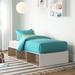 Reina Twin Mate's & Captain's Bed w/ Shelves by Viv + Rae™ Wood in Gray | 13.5 H x 41 W x 76.75 D in | Wayfair DE9C0228E8AF4FA0BC155C8B7140AAAF