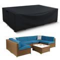 Latitude Run® Water Resistant Patio Furniture Cover Heavy Duty Outdoor Sectional Sofa Cover Metal in Black | 32 H x 98 W x 78 D in | Wayfair