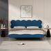 Mercer41 Upholsetered Low Rrofile Platform Bed Upholstered/Velvet in Blue | 42.3 H x 80.7 W x 83 D in | Wayfair B41A6CA3A3D34D1F941CD1A2C67DA50C
