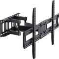 Full Motion TV Wall Mount Bracket for 37-75 inch LCD QLED OLED 4K Flat Curved TVs Dual Arms Tilt Extension Swivel Articulating TV Mount Max 600x400mm up to 132lbs Fits 16 Studs