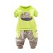Outfits Set Baby Cartoon Star Pant Tops+ Pocket Stereoscopic Boys Boys Outfits&Set Boys 3-6 Months Outfits