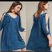 Anthropologie Dresses | Anthropologie Holding Horses Leyton Open Sleeve Swing Dress, Size: Small | Color: Blue | Size: S