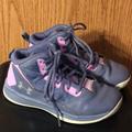 Under Armour Shoes | Girl’s Under Armour Basketball Sneakers, Size 2, Blue And Pink, Guc | Color: Blue/Pink | Size: 2bb