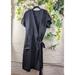 J. Crew Dresses | J.Crew Short Sleeve Wrap Dress Satin Back Crepe Black Size Large | Color: Black | Size: L