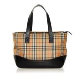 Burberry Bags | Burberry Nova Check Handbag Beige Canvas Leather Ladies Burberry | Color: Tan | Size: Os