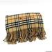 Burberry Other | Burberry's Wool Throw Camel X Check 74 134 Cm Burberrys Men's Women's | Color: Gold | Size: Os