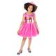 Rubies – offizielles Barbie-Kostüm – Klassisches Barbie-Kostüm für Kinder – Größe 5 – 6 Jahre, rosa Tutu mit Barbie-Aufdruck, Kostüm für Halloween, Karneval, Weihnachten