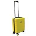 Colourful Lightweight Hard Shell ABS Suitcase 360 Degree Spinning Wheels - Quality Luggage - Yellow - 20" Small