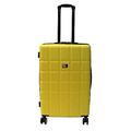 Colourful Lightweight Hard Shell ABS Suitcase 360 Degree Spinning Wheels - Quality Luggage - Yellow - 27" Medium