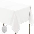 Promo Linge - Nappe Carré 180 x 180 cm Uni essentiel Blanc.