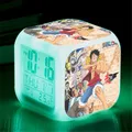 Réveil numérique LED One Piece pour enfants Luffy Zoro Nami Chopper C.Franky Brook Anime