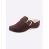 Pantoffel MUBB, Damen, Gr. 39, rot (burgund), Veloursleder, Basic, Schuhe Hausschuh Pantoffeln