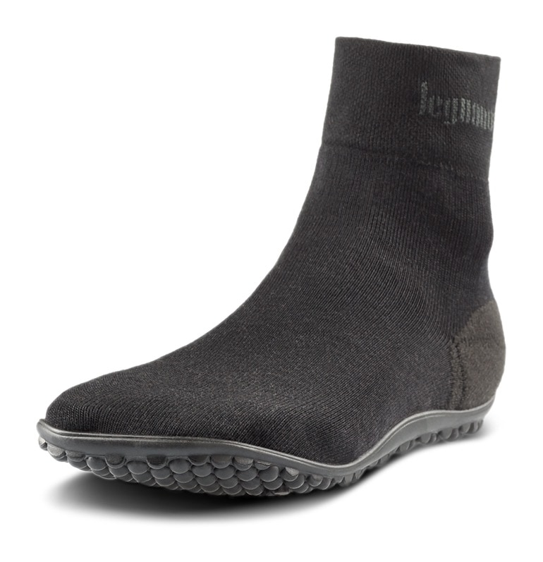 Barfußschuh LEGUANO "CLASSIC", Damen, Gr. XS (36/37), schwarz, Textil, Schuhe Sockboots Barfußschuh Schlupfboots Sommerschuh, Bequemschuh, Komfortschuh, Flats, Schlupfboots mit dehnbarem Schaft
